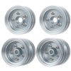 TOOMOD Aluminum Wheel Rim Set Wheel Hub for Tamiya Grasshopper,Hornet, Mighty Frog, Buggy Champ, Fast Attack, Fighting Buggy Upgrades Parts （Silvery）