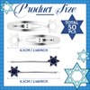 FineCheer 48 Pcs Kippah Hat Hair Clip Set Metal Head Fasteners Jewish Star of David Hair Clips for Jewish Kippah Yarmulke Hat