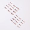 YoYoee Coffin Long False Nails Acrylic Swirl Fake Nails Full Cover Graffiti Press On Nails for Women and Girls 24 PCS