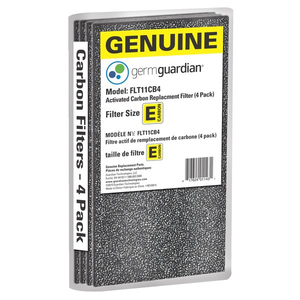 GermGuardian Genuine Carbon Filter Replacements for Use with FLT400 Filter E for AC400 Series Air Purifiers, 4-Pack FLT11CB4,