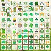 EMOME 204 Sheets Individually Wrapped Shamrock Glitter Tattoos Stickers, Irish Stickers for St Patricks Day Decorations Accessories, St Patricks Day Glitter Temporary Tattoos for Party Favors Supplies