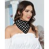 AWAYTR Crochet Head Scarf Hair Bandanas for Women Knit Bandana Headband Scarf Tie-Back Head Coverings Floral Headscarf for Girls (Black)