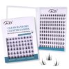 GAQQI Lash Clusters Manga Eyelash Clusters 10-14mm Wet Look Spiky Cluster Lashes 120PCS, Cluster Eyelash Extensions C Curl, Invisible Band Ultra-thin & Soft Clear Band False Lashes (HEROINE)