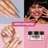 MEFA Dip Powder Nail Kit Clear Nude Pink Purple Grey 10 Colors Dipping Powder with Base Top Coat Activator Liquid Set Recycling Tray, All Seasons Elegant Romantic Tones French Nail Art Manicure Salon