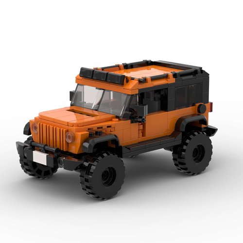 BeeEtMoc 405PCS MOC Speed Champions Racing Car Sports Model Garage Sets Building Blocks Famous Racers City Vehicle Technique DIY Bricks Puzzle Orange SUV Children's Toy(D010207)