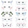JoyfulGlam Glitter Fairy Makeup Kit Accessories For Women Butterfly Face Temporary Tattoos Stickers For Eyes Princess Rave Party Favors Gifts