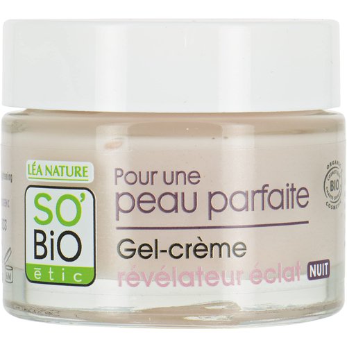 So'Bio Étic | Radiance Revealing Gel Cream | Organic Hydrating Face Moisturizer for Plumping & Anti-Aging, Normal to Combination Skin | 1.69 fl oz
