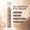 5% Caffeine Eye Serum with 360°Massage Ball for Puffiness, Fine Lines & Wrinkles - Anti-Aging, Hydrating Formula with Hyaluronic Acid, Niacinamide