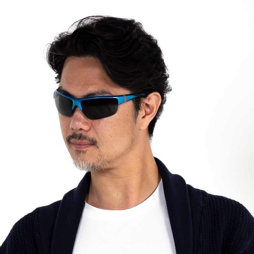 VITENZI Bifocal Sunglasses for Men and Women Sport Wrap Around Reading Sun Tinted Glasses with Readers - Rome in Blue 2.50