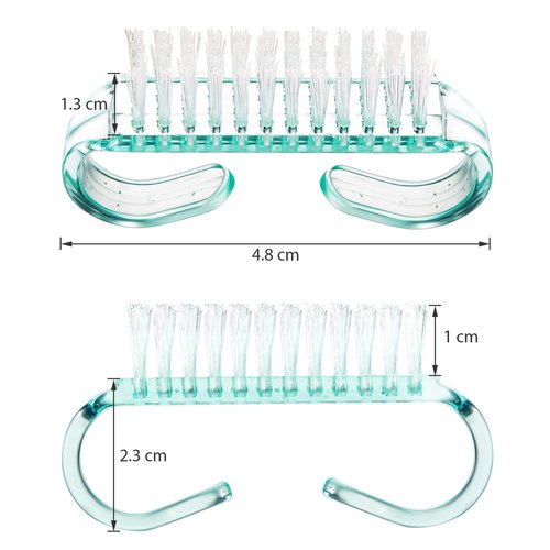 4 Pieces Handle Nail Brush Nail Hand Scrubbing Cleaning Brush (Small, Multicolor)