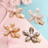 MIAO JIN 12Pcs Crystal Hair Clips Pearls Alligator Hairpins Small Mini Flower Hair Barrettes for Women's and Girls Hair Accessories