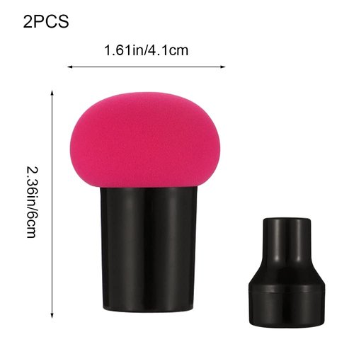 wiiAiloo 2 Pieces Makeup Sponge Makeup Blending Sponge Mushroom Powder Puff with Case and Handle for Foundation, Concealer and Powder