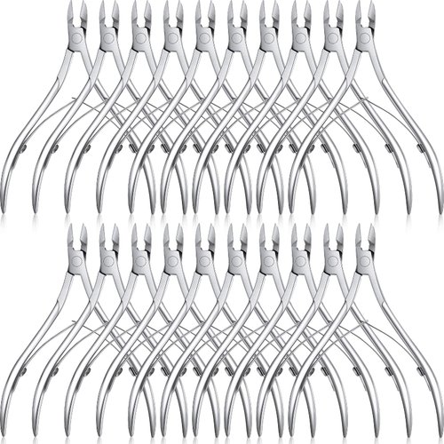 20 Pcs Cuticle Trimmer Cuticle Nippers Stainless Steel Cuticle Remover Pointed Cuticle Cutter Nai...