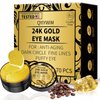 Qyiywim Under Eye Patches 70PCS, 24K Gold Eye Patches for Puffy Eyes Treatment, Under Eye Masks for Dark Circles and Puffiness, Non-Irritating Eye Mask Skincare, Eyes Bags Treatment, Eye Gel Pads