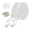 JJMASEE 2Pack 26FT Power Extension Cable for Wyze Cam V3/OG/V3 Pro, Arlo Essential, Eufy, SimpliSafe, KasaCam, Blink,YI(Not for Wyze Pan v3),Weatherproof Charging Power Cord for Security Camera(White)