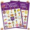 ViLeo Diwali Games Diwali Decoration Diwali Bingo for Adults Kids Diwali Party Games 24 Players Diwali Activities Diwali Bingo Cards for Family Activities Indian New Year Party Supplies Favors