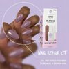 Kiss New York Nail Repair Kit for Damage Nails, Broken Cracked and Weak Nails, Biotin Infused Nail Glue, Nail File, and 2 Nail Wraps, Made in Korea