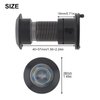 HOJLKLD Door Viewer Peephole, Solid Brass 220-degree Peephole with 1-1/10" (28mm) Drill Bit for 1-21/32" to 2-1/8" Doors, Matte Black Peephole for Home Office Hotel