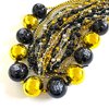GZYSSL 49 Pcs Happy New Year Beads Necklaces Black Gold Silver New Year Eve Jumbo Beads Necklaces Happy New Year Eve Party Favors Decorations Accessories
