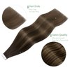 SEGO Tape In Hair Extensions Human Hair 20pcs 50g/pack Tape in Remy Human Hair Extensions Hair Extensions Straight Seamless For Women 14/16/18/20/22 Inches