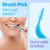 Trueocity Dental Flossers Brush Picks 4 Pack w/Travel Case (200 Total Count), Dental Floss Glides Easy, Flosser Helps Prevent Tooth Decay & Gum Disease, Easy Grip, Flossers for Adults, Mint Flavored