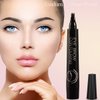 Eyebrow Tattoo Pen, Ksndurn Black Eyebrow Pencil - Waterproof Microblade Brow Pen, Eyebrow Tattoo Pen with a Micro-Fork Tip - Natural Looking Eyebrows Effortlessly with Gift
