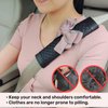 ZigiHos Cute Bow Leather Car Seat Belt Cover Pads 2 Packs & 4 Packs Soft Seat Belt Cover for Shoulder Pad Neck Cushion Protector Car Accessories Universal Seat Belt Cover (Pink,4)