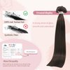 HUAYI Dark Brown Clip in Hair Extensions Real Human Hair 70g Remy Human Hair Clip in Hair Extensions 15 Inches Soft Silky Straight for Fashion Women 7pcs 16clips Brown Hair Extensions