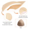 SERMICLE Waterproof Swimsuit Bra Pad Inserts 4 Pairs, Push up Bra Pads Sewn Padded for Bikini Sports Bra A/B or C/D,D/E Cup (A/B Cup, Waterproof Beige)