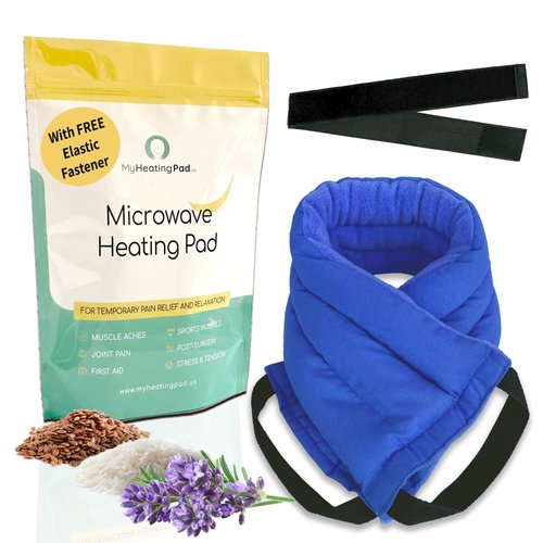 Microwavable Heating Pads for Lower Back, Neck, and Shoulder Pain Relief - Moist Microwave Heating Pad for Muscles and Joints - Microwave Hot Pack Heat Pad for Cramps -1 Heat Pack Blue-Lavender Scent