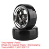 Shaluoman Plating 5-Spoke 12mm Hub Wheel Rims with Hard Plastic Tires for RC 1:10 Drift Car Color Black, 1/10 RC Tires and Wheels for 1/10 Redcat HSP HPI RC Drift Cars
