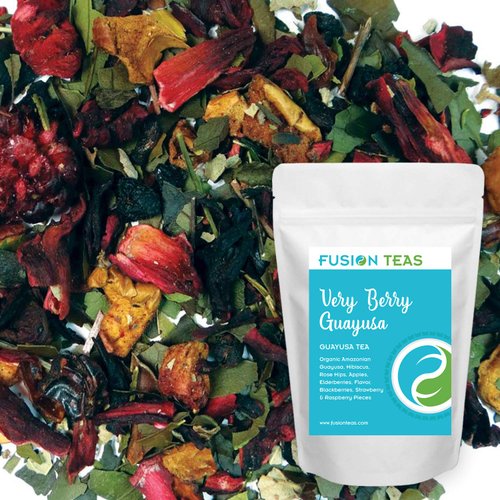 Very Berry Guayusa with Elderberry, Blackberry, Strawberry, Raspberry &amp; Hibiscus Tea - Gourmet Lo...