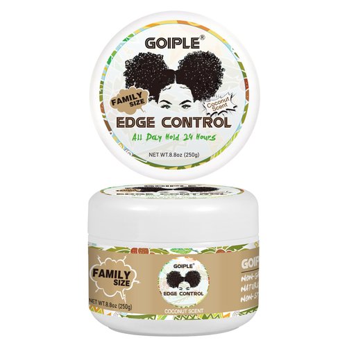 8.8 OZ Edge Control Wax for Women Strong Hold Non-greasy Edge Control Smoother Edge Tamer, Edge Wax Styling Tamer Edge Control for Black Hair No Flaking, Strong Hold Water-based Edge Stay Gel Coconut