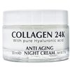 Delfanti-Milano • COLLAGEN 24K • Anti-Aging Night Cream • Face and Neck Moisturizer with pure Hyaluronic Acid • Made in Italy