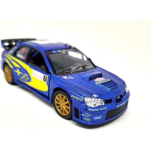KiNSMART 2007 Subaru Impreza WRC Racing Edition 5 Inch 1:36 Scale Die Cast Metal Model Toy Race Car