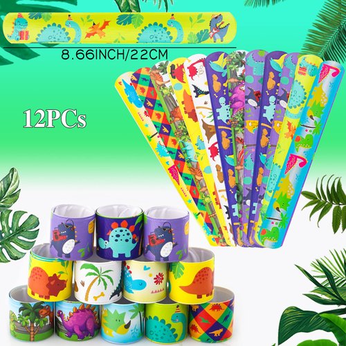 132Pcs Dinosaur party favors Dinosaur Rings for Boy Kids party Supplies Dinosaur slap Bracelet Tattoos Keychains Dinosaur Theme Party supplies for Birthday party goodie bag Fillers
