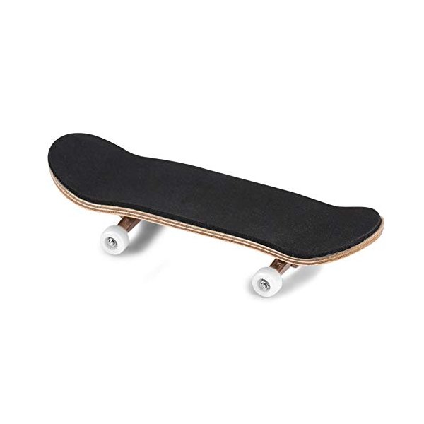 Combort 1Pc Finger Skateboards Fingerboards Sets, Maple Wooden+Alloy Fingerboard Finger Skateboards with Box Reduce Pressure Kids Gifts(White)