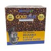 GOLDTONE Reusable 8-12 Cup Basket Coffee Filter fits Mr. Coffee Makers and Brewers, Replaces your Paper Coffee Filters, BPA Free