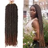 9packs/lot Faux Locs Crochet Hair Curly Soft Distressed Locs 20inch Wavy Crochet Braids Dreadlocks Synthetic Goddess Faux Locs Braiding Hair Extensions (20 Inch (pack of 9), T1B/30#)