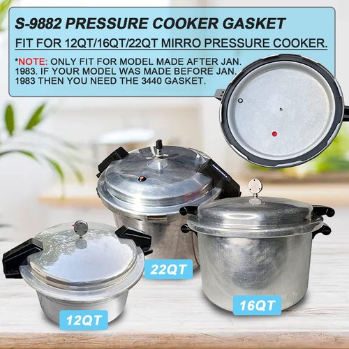 RO6G Replacement Mirro Pressure Cooker Gasket S-9882 For Mirro 12qt/16qt/22qt model M-0512 / M-0522 / M-0312 / M-0406 / M-0416 / M-0526 / M-0622