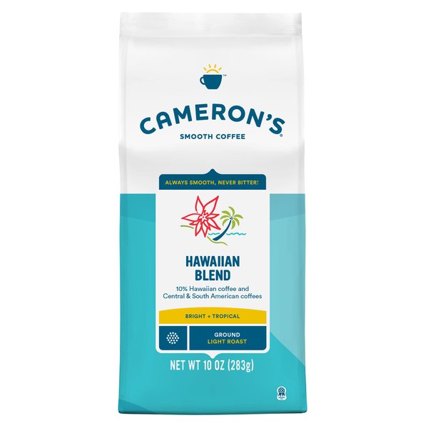 Cameron's Coffee Roasted Ground Coffee Bag, Hawaiian Blend, Package may vary,10 ounce