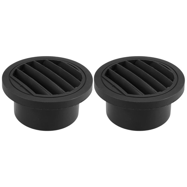 X AUTOHAUX 2pcs Warm Air Vent Outlet 75mm Plastic Ducting Heater Air Vent Outlet for Car Auto Bus RV ATV