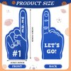 Sinmoe 24 Pcs Sports Fan Foam Finger Mini Foam Fingers Foam Hand Foam Finger 1 for Sports Themed Birthday Party Supplies Sport Events Baseball Basketball Soccer Team Gifts (Dark Blue)