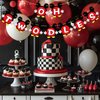 Dalaber Oh Twodles Banner, Happy 2nd Birthday Party Decor for Boys, Red Mouse 2nd Birthday Party Decorations Supplies, Red,Black