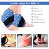 NEWGO Ice Pack for Ankle Injuries, 2 Pack Ankle Cold Packs Ice Pack Wrap with Soft Plush Backing for Swelling, Foot Injuries & Pain, Tendonitis - Blue