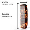 MANETURAL 14RX Hair Comb - 5.5" Grooming Hair Combs for Women, Hair Styling Comb for Men, Beard Comb, Mustache Comb, Fine Tooth Comb, Handmade Acetate comb, Tortoiseshell(1 PACK, Yellow Tokyo)