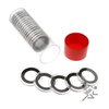 Red Capsule Tube & 20 Air-Tite 22mm Black Ring Coin Holders for 1/4oz Gold Eagles by OnFireGuy