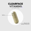 Codeage Clearface Pantothenic Acid, Niacin Supplement, Vitamins A, C, D3, E, Probiotics, Zinc, Riboflavin, Thiamin, L-Lysine HCL & Omega-3, Niacinamide, Skin Botanical Blend - Non-GMO - 90 Capsules
