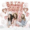 Bachelorette Party Decorations Kits-Rose Gold Bridal Shower Party Decor and Supplies-Bride to Be Balloons, Ring & Champagne Foil Balloons for Bridal Shower