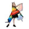 plainshe Halloween Costumes for Girls，Butterfly Wings Kids, Fairy Wings Colorful，3PCS Butterfly Costume Set.
